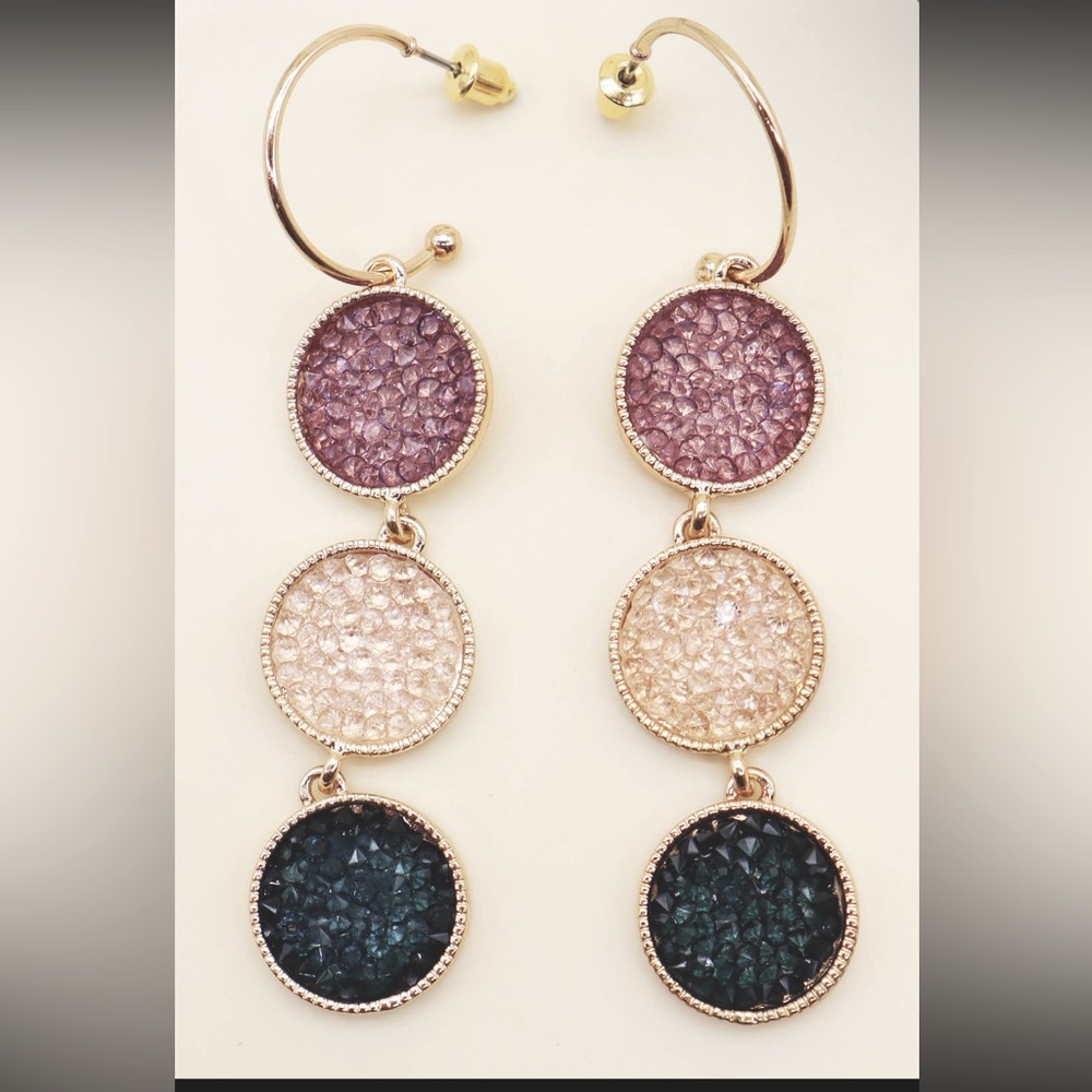 MULTI-COLOR DROP DRUZY EARRINGS 💖💖💖